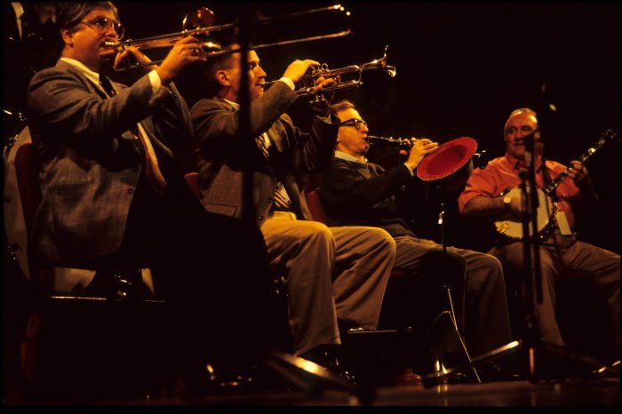 Barcelona - Woody Allen playng in Palau de la Musica Catalana